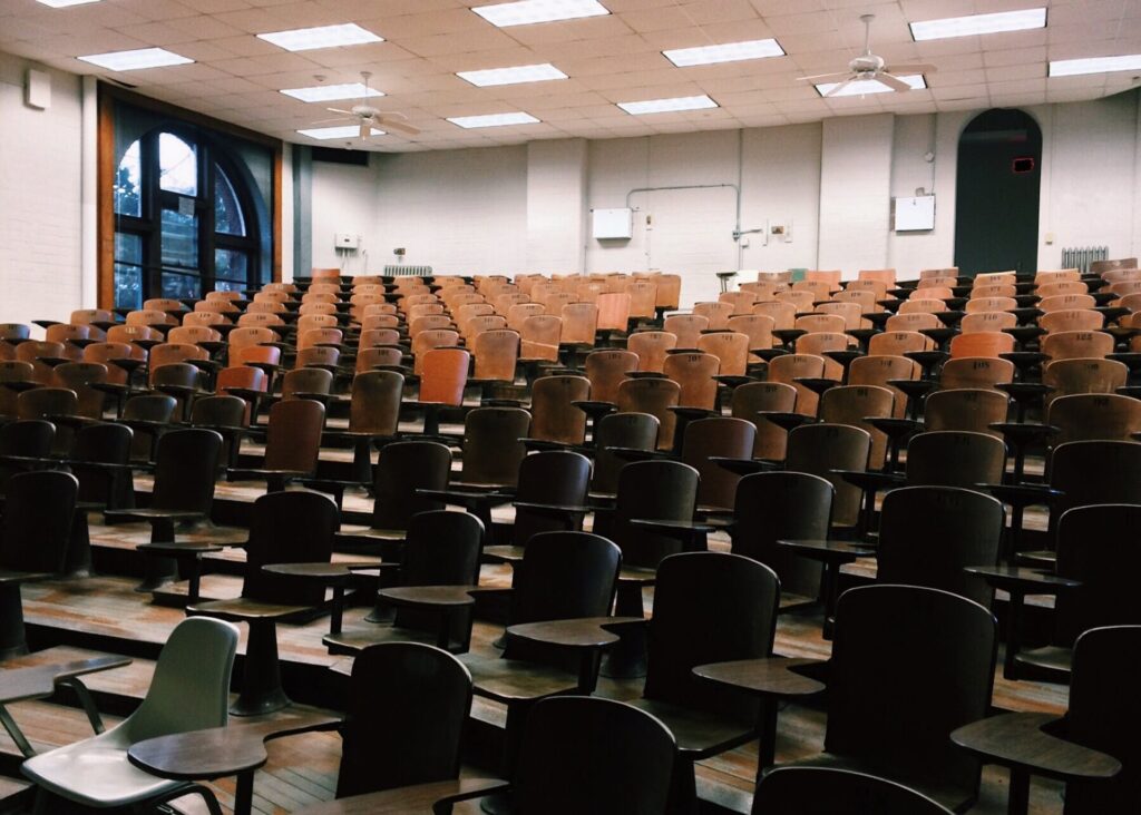 A university lecture hall, it can help when choosing a tertiary education institution to inspect the facilities like the classrooms