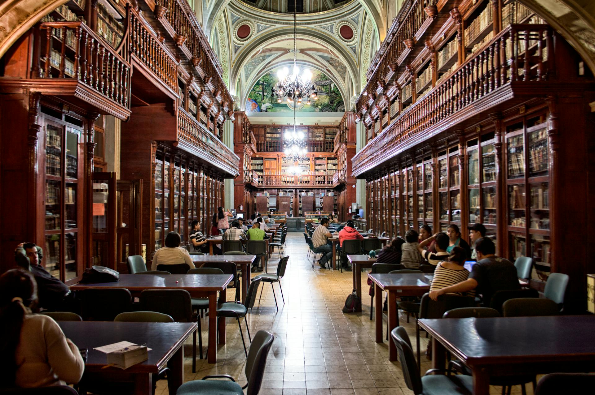 The study room of a library, just one example of the convenience and services libraries provide